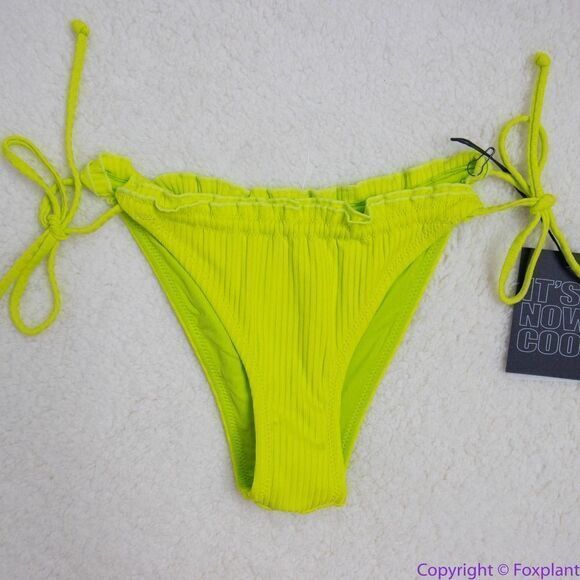 NEW Its Now Cool x free people the frill tri eco neon bikini bottom,‎ M - Picture 16 of 16